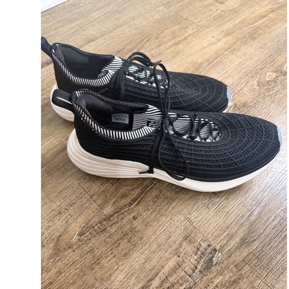 APL TechLoom Zipline Mens 11.5 Black White Running Shoes Sneakers 0622XC